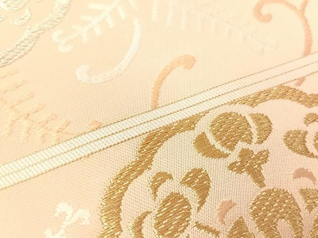 平和屋着物●俵屋 人間国宝 喜多川平朗 有職織物 六通柄袋帯 唐織 花松葉 金銀糸 正絹 逸品 CABI4201vp