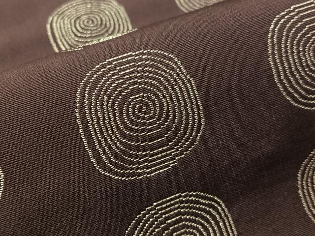 平和屋着物●龍村美術織物 九寸開き名古屋帯 渦巻 銀糸 正絹 逸品 CABI4212vp