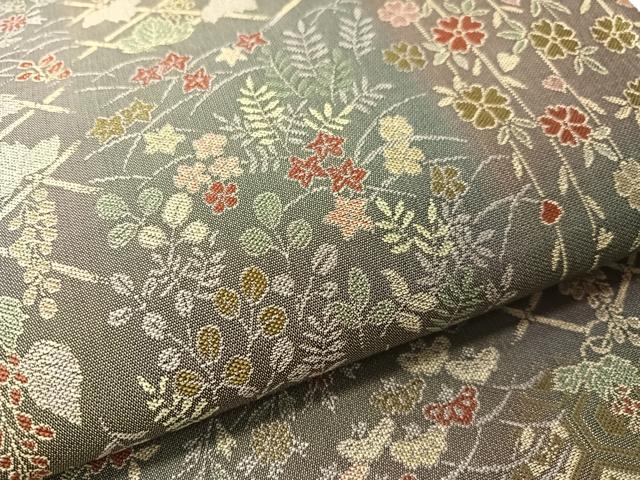 平和屋着物●両面 全通柄袋帯 風姿花艶 能衣紋様 正絹 逸品 未使用 CABI4213vp
