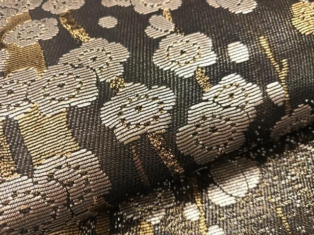 平和屋着物●両面 六通柄袋帯 金華山織 枝梅文 正絹 逸品 未使用 CABI4228vp