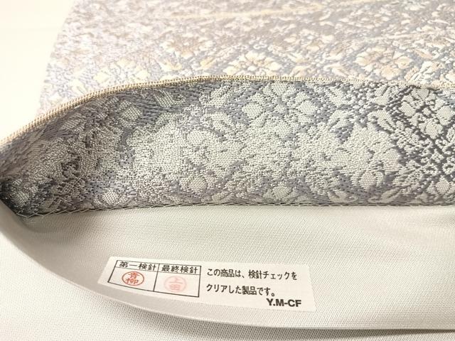 平和屋着物●六通柄袋帯 静奈美調小葵地紋 金糸 正絹 逸品 未使用 CABI4262vp