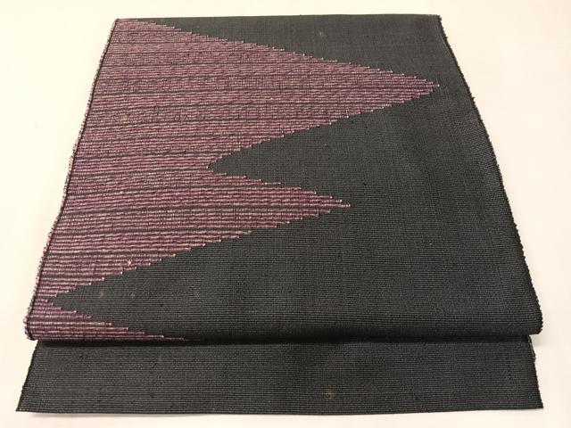 平和屋着物●八寸名古屋帯 紬地 松皮菱 正絹 逸品 CABI4272vp