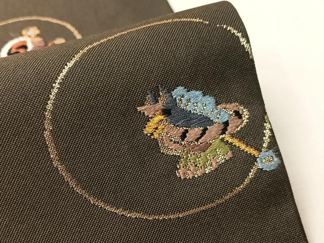 平和屋着物●九寸名古屋帯 唐織 玩具丸文 金糸 正絹 逸品 CABI4292vp