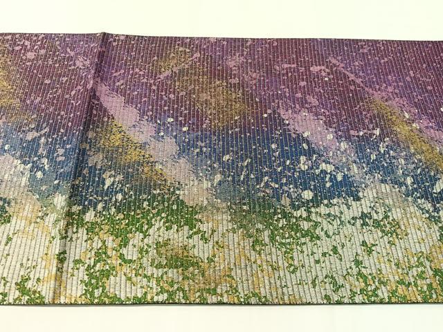 平和屋着物●両面 太鼓柄袋帯 作家物 霞文 金銀糸 正絹 逸品 未使用 CABI4308vp