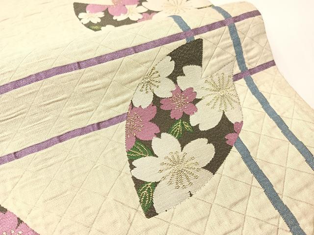 平和屋着物●両面 六通柄袋帯 紫野美術工芸 舞桜 猿 金糸 正絹 逸品 CABI4325vp