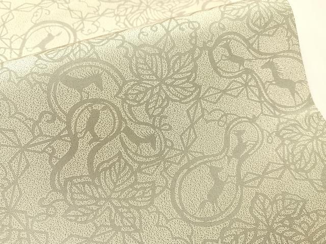 平和屋着物●人間国宝 南部芳松 突彫り 全通柄袋帯 創作絵図 瓢箪に駒 正絹 逸品 CABI4330vp