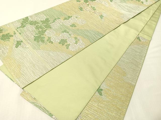 平和屋着物●西陣 川島織物 六通柄 本袋帯 菊花文 金銀糸 正絹 逸品 未使用 CABI4336vp