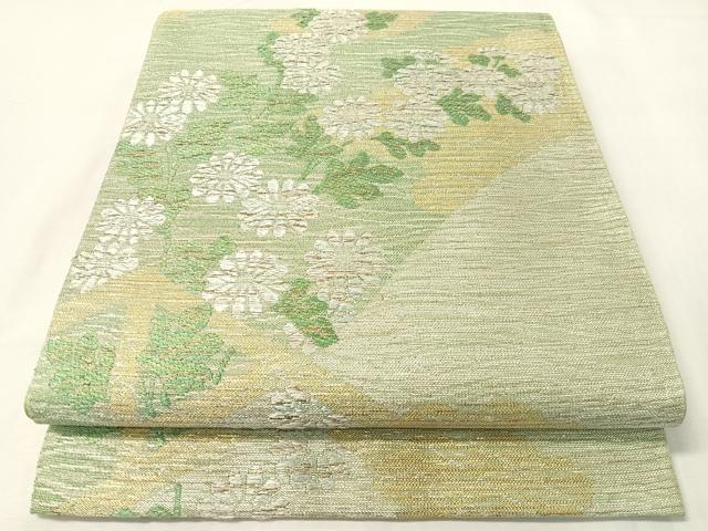 平和屋着物●西陣 川島織物 六通柄 本袋帯 菊花文 金銀糸 正絹 逸品 未使用 CABI4336vp