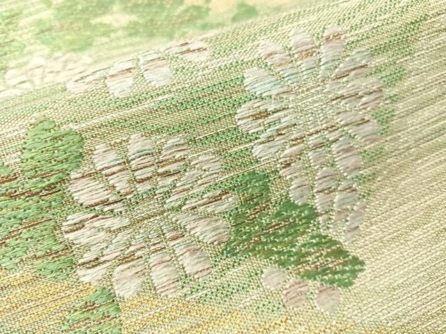 平和屋着物●西陣 川島織物 六通柄 本袋帯 菊花文 金銀糸 正絹 逸品 未使用 CABI4336vp