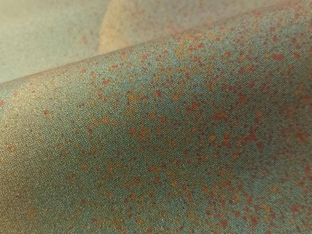 平和屋着物●本場縞大島紬地 全通柄袋帯 よろけ縞 金彩 正絹 逸品 CABI4347vp