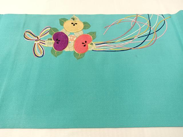 平和屋着物●アンティーク 大正ロマン 太鼓柄袋帯 総刺繍 束ね花文 金糸 正絹 逸品 CABI4350vp