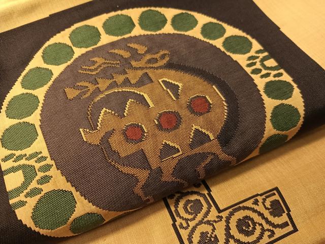 平和屋着物●名門木屋太 今河織物 六通柄袋帯 市松動物吉祥文 正絹 逸品 CABI4364vp