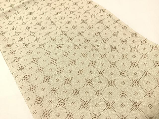平和屋着物●両面 全通柄袋帯 型染め 松葉間道 金通し地 正絹 逸品 CABI4365vp