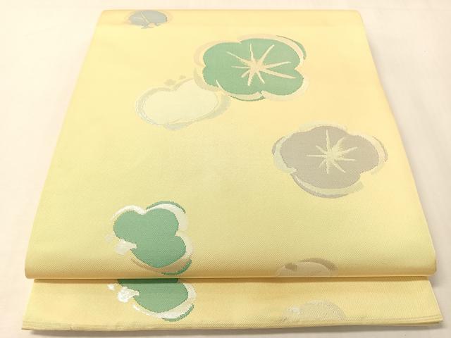 平和屋着物●西陣 川島織物 六通柄 本袋帯 梅花文 銀糸 正絹 逸品 CABI4387vp