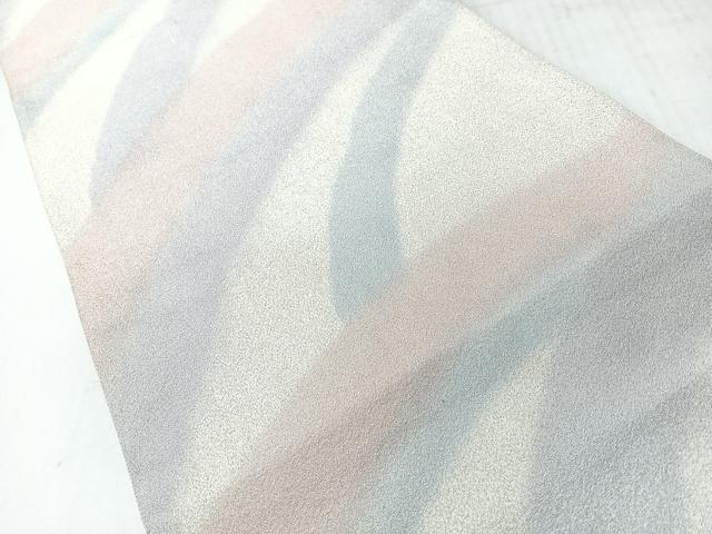 平和屋着物◎全通柄袋帯 霞文 銀糸 正絹 逸品 CABI4445nb
