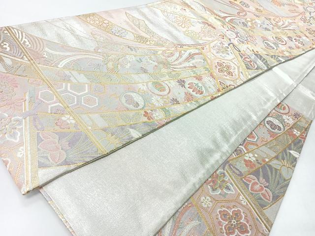 平和屋着物◎六通柄袋帯 花鳥文 金銀糸 正絹 逸品 CABI4470nb