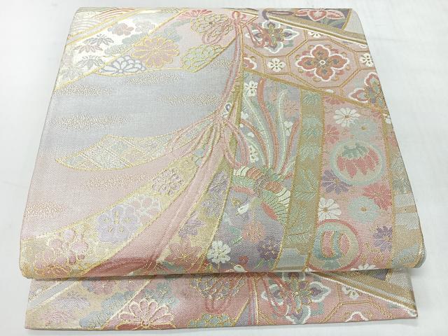 平和屋着物◎六通柄袋帯 花鳥文 金銀糸 正絹 逸品 CABI4470nb