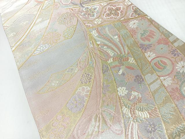 平和屋着物◎六通柄袋帯 花鳥文 金銀糸 正絹 逸品 CABI4470nb