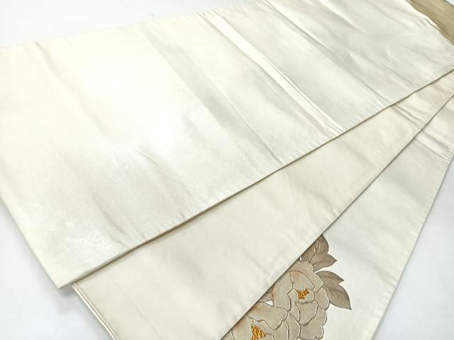 平和屋着物◎太鼓柄袋帯 牡丹 金彩 正絹 逸品 CABI4472nb