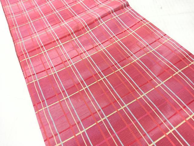 平和屋着物◎全通柄 京袋帯 紬地 吉野間道 正絹 逸品 CABI4478nb