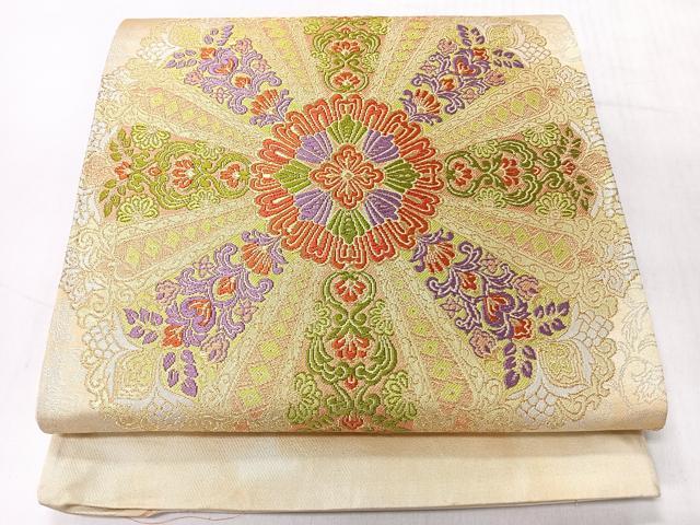 平和屋着物◎六通柄袋帯 更紗花唐草文 金銀糸 正絹 逸品 CABI4515nb