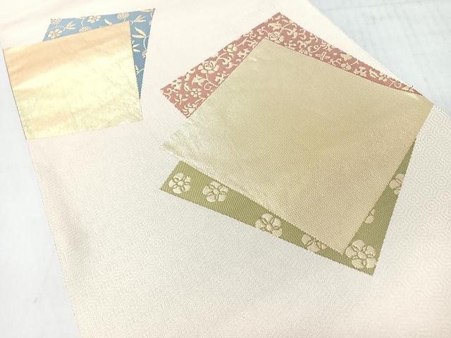 平和屋着物◎六通柄袋帯 名物裂 金糸 正絹 逸品 CABI4545nb