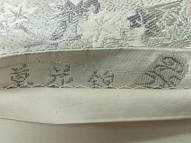 平和屋着物◎六通柄袋帯 唐織 草花錦 プラチナ二重箔 正絹 逸品 CABI4554nb
