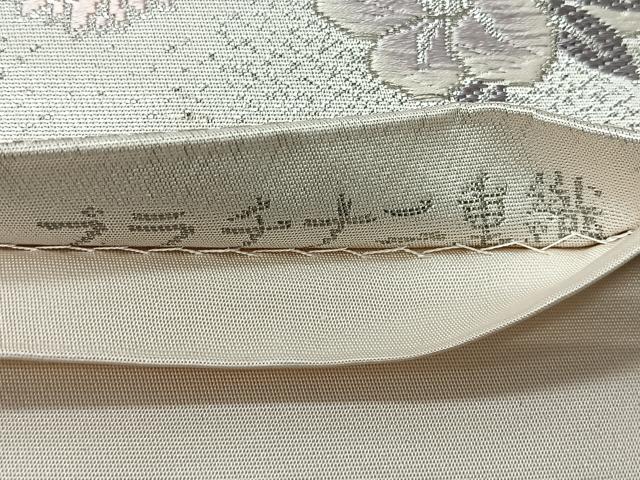 平和屋着物◎六通柄袋帯 唐織 草花錦 プラチナ二重箔 正絹 逸品 CABI4554nb