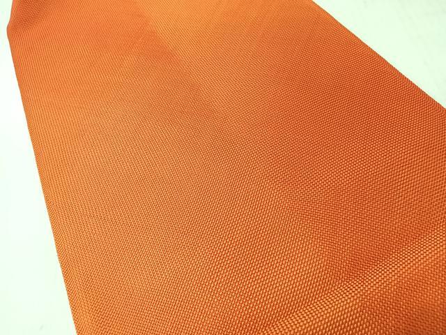 平和屋着物◎全通柄 九寸名古屋帯 人参色 正絹 逸品 CABI4600nb