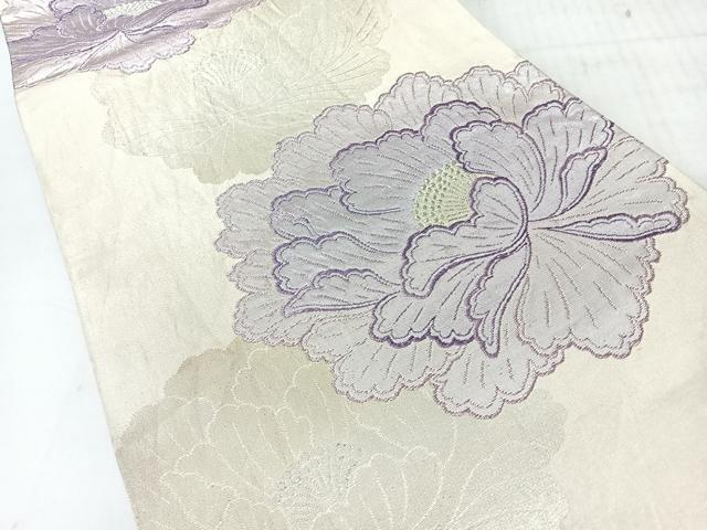 平和屋着物◎六通柄袋帯 舞花文 銀糸 やまとオリジナル 正絹 逸品 CABI4607nb