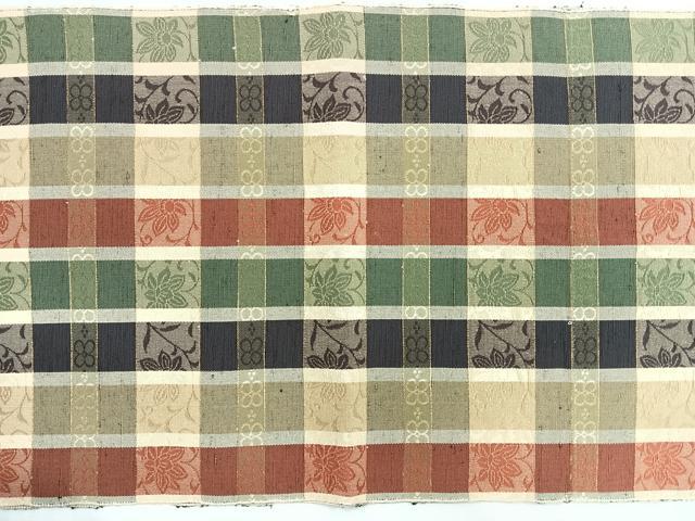 平和屋着物◎八寸名古屋帯 花唐草文 金糸 正絹 逸品 未使用 CABI4645nb