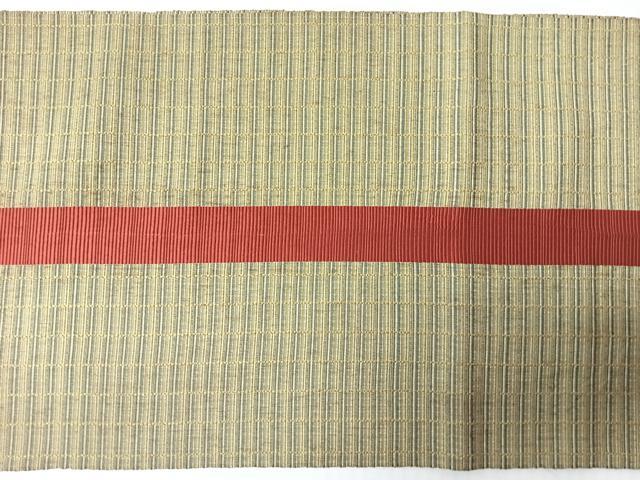 平和屋着物◎八寸名古屋帯 格子柄 一重帯 正絹 逸品 CABI4665nb