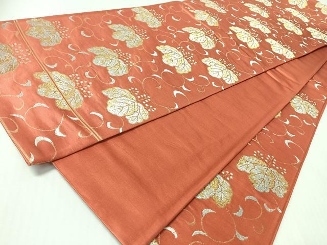 平和屋着物◎六通柄袋帯 唐織 菊 金銀糸 正絹 逸品 CABI4671nb