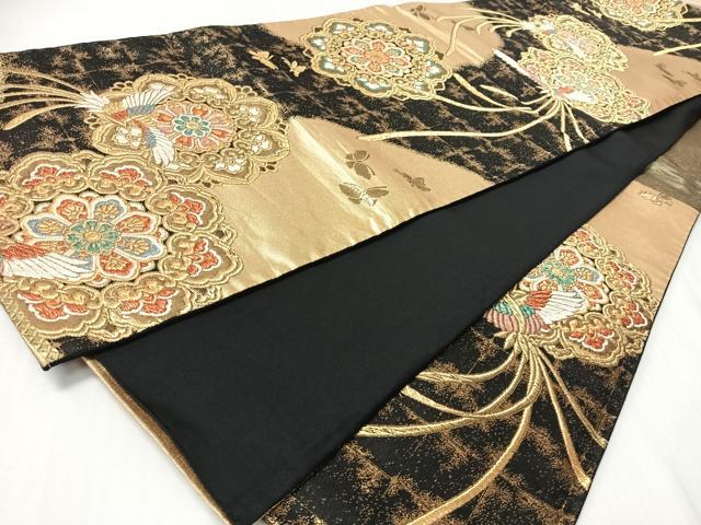 平和屋着物◎六通柄袋帯 唐織 福仙 金糸 正絹 逸品 CABI4693nb