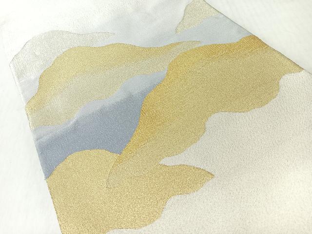 平和屋着物◎太鼓柄袋帯 綴れ 遠山風景文 金銀糸 正絹 逸品 CABI4753nb
