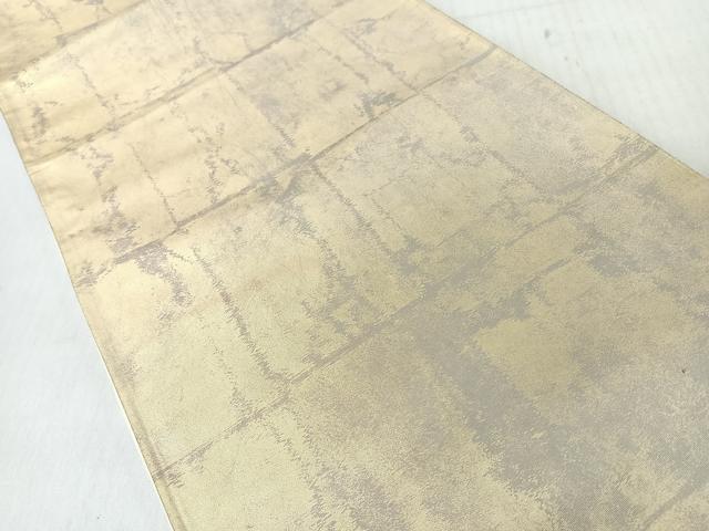 平和屋着物◎六通柄袋帯 霞文 金糸 正絹 逸品 CABI4757nb