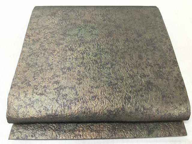 平和屋着物◎全通柄袋帯 霞文 金糸 正絹 逸品 CABI4763nb