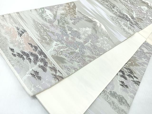 平和屋着物◎六通柄袋帯 芹生の里 二重箔錦 正絹 逸品 CABI4793nb