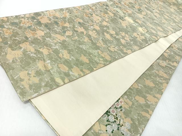 平和屋着物◎太鼓柄袋帯 花籠文 金糸 正絹 逸品 CABI4799nb