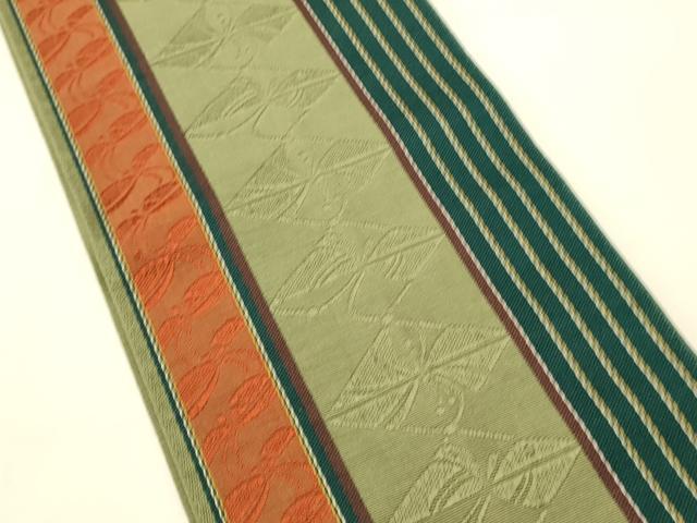 平和屋着物●本場筑前博多織 半幅帯 抽象文 正絹 逸品 CABI4811ak