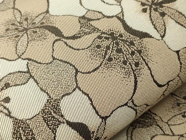 平和屋着物●両面 半幅帯 花尽し文 正絹 逸品 未使用 CABI4815ak