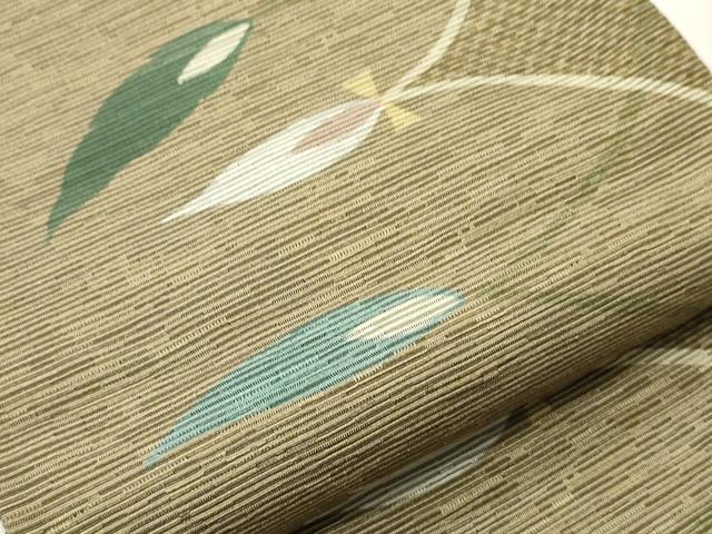 平和屋着物●両面 半幅帯 花鳥文 未使用 CABI4829ak