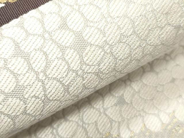 平和屋着物●男性 角帯 花尽し文 金糸 正絹 逸品 CABI4874ak