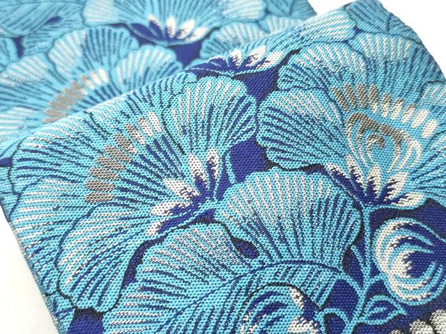 平和屋着物●男性 両面 角帯 正倉院花蝶文 正絹 逸品 CABI4875ak