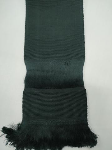 平和屋着物●男性 角帯 紬地 深緑色 正絹 逸品 CABI4899ak