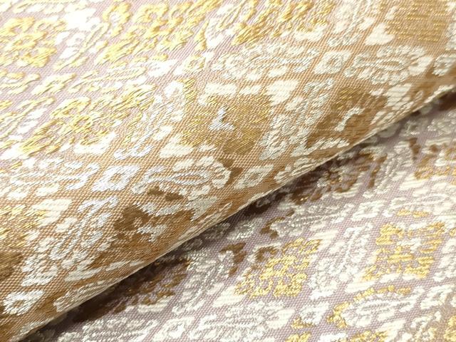 平和屋着物●両面 両方向 六寸帯 西陣織 辻梅帯 金銀糸 正絹 逸品 CABI4917ak