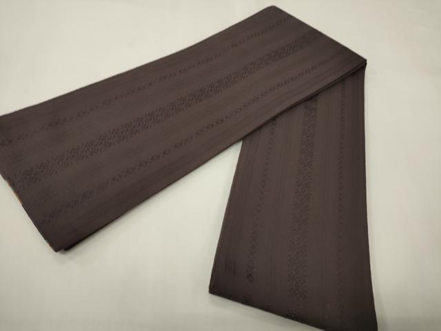 平和屋着物●本場筑前博多織 両面 半幅帯 花間道/献上柄 正絹 逸品 CABI4938ak