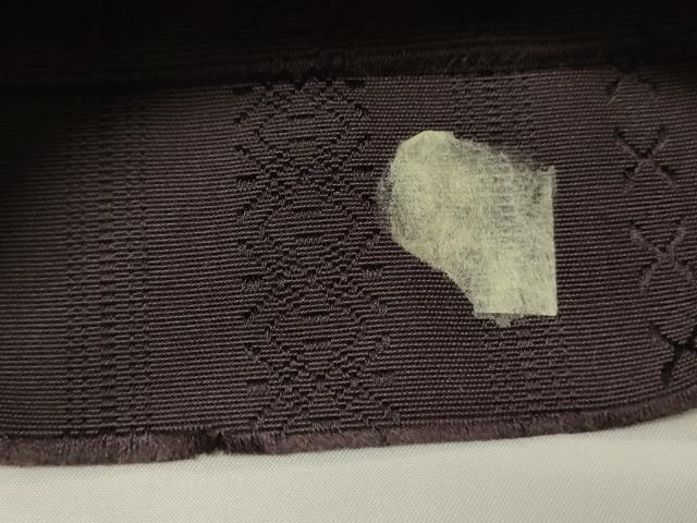平和屋着物●本場筑前博多織 両面 半幅帯 花間道/献上柄 正絹 逸品 CABI4938ak