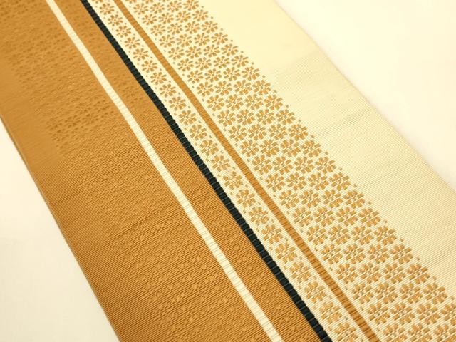 平和屋着物●本場筑前博多織 半幅帯 小袋帯 花間道 証紙付き 正絹 逸品 CABI4965ak