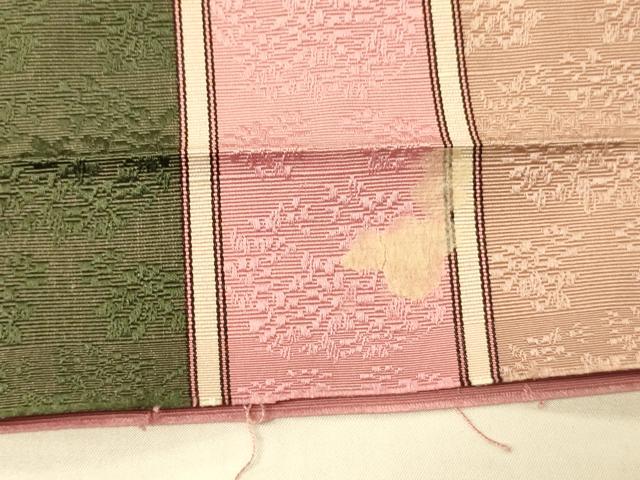 平和屋着物●本場筑前博多織 半幅帯 井上絹織謹製 花間道 証紙付き 正絹 逸品 CABI4977ak